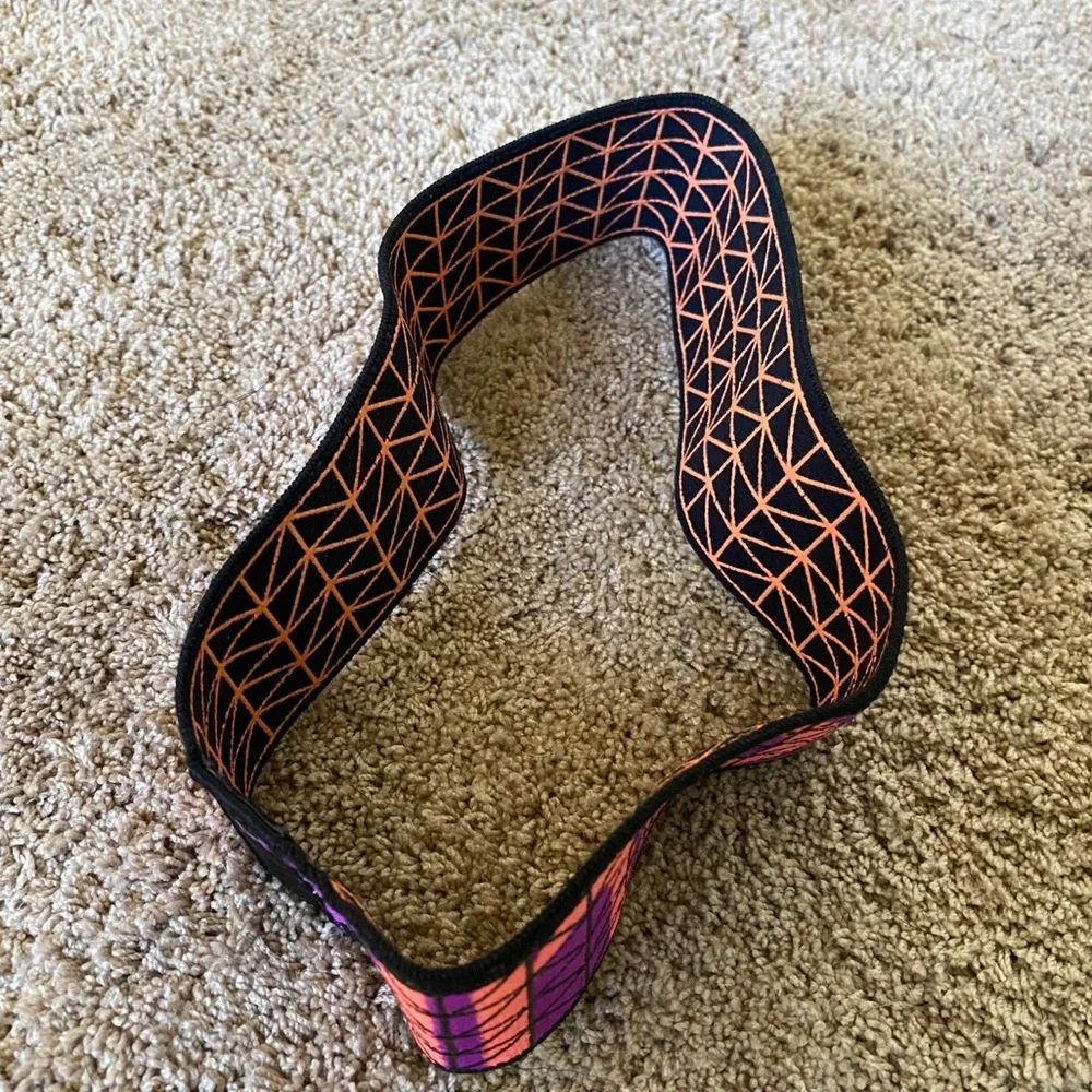Under Armour Purple and Pink Geometric Elastic Workout Headband